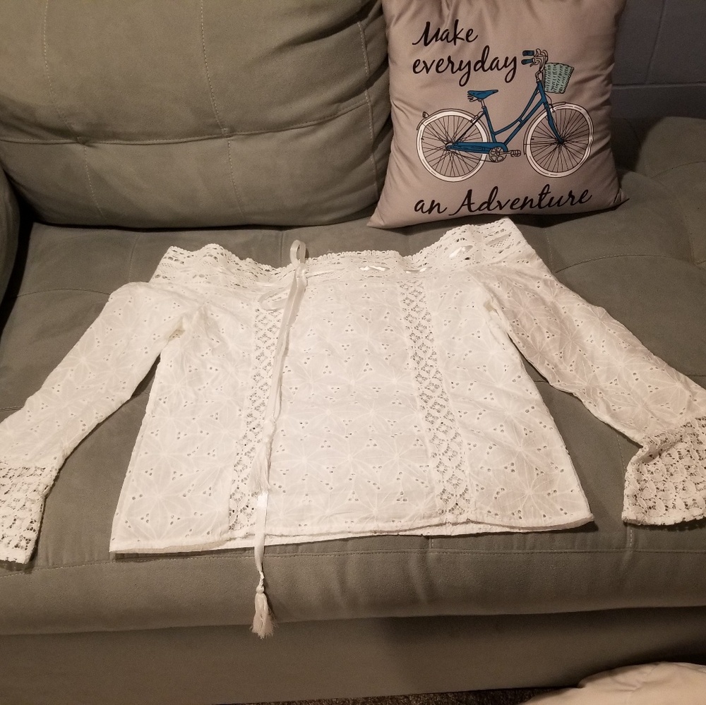 White lace top